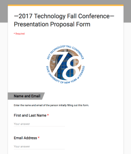 Screenshot of 2017 presentation proposal form.